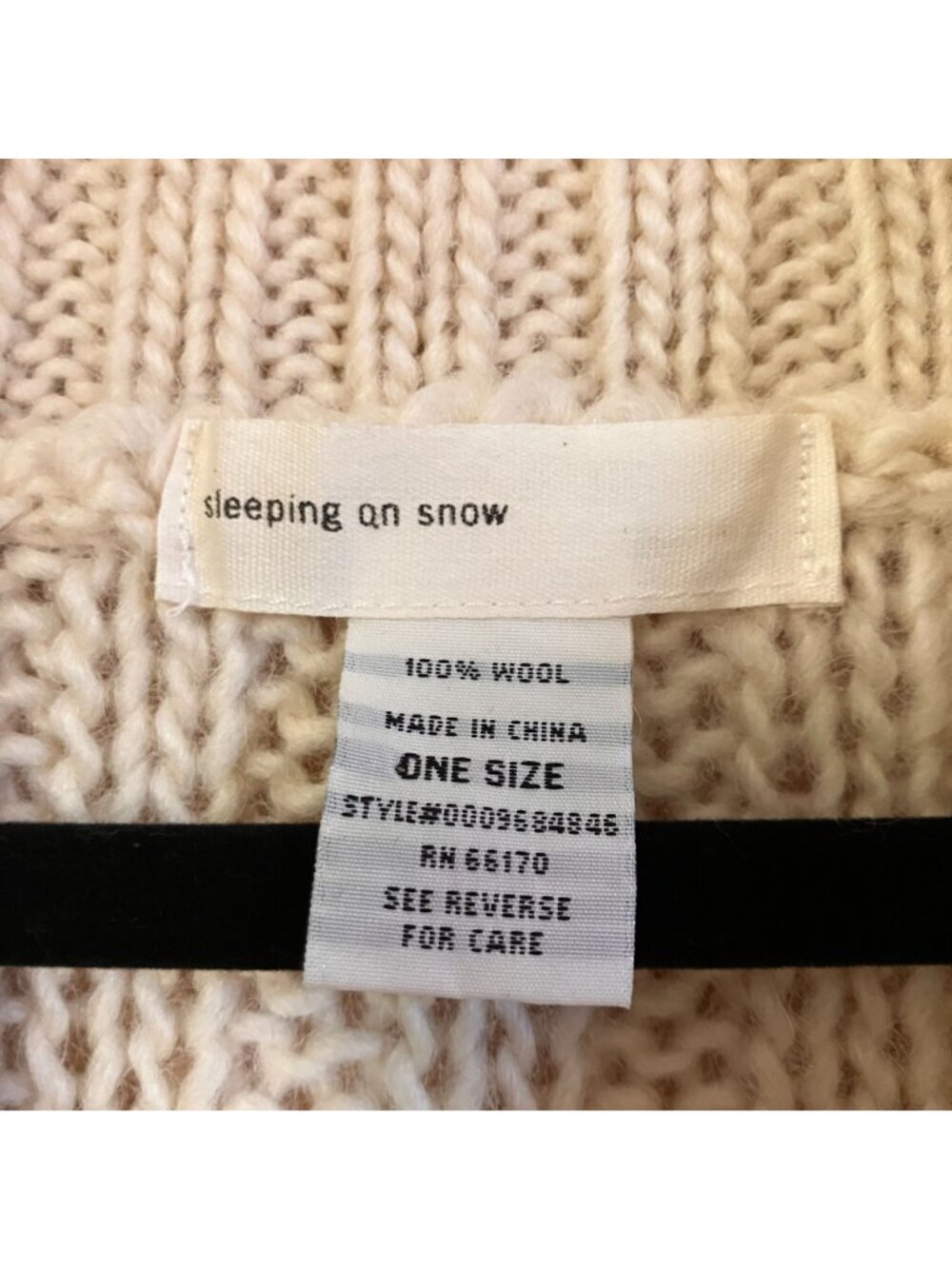 Anthropologie Womens Sleeping On Snow Wool Poncho Sweater Small OS Beige SP EXC - Picture 8 of 12